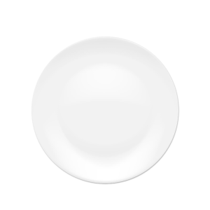 White Porcelain Dinner Plate, Set of 3