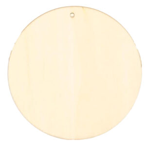 Ornament Round Wood 4x4 with Hole