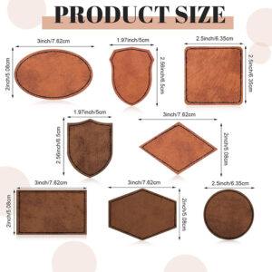 PU Patches – Coffee-Khaki – Sizes PU Patches – Coffee-Khaki – Sizes