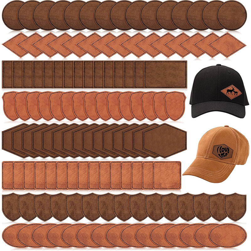 Leatherette Patches - Coffee and Khaki