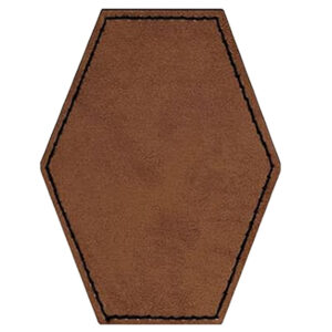 PU Patches – Hexagonal – Coffee – Vertical PU Patches – Hexagonal – Coffee – Vertical