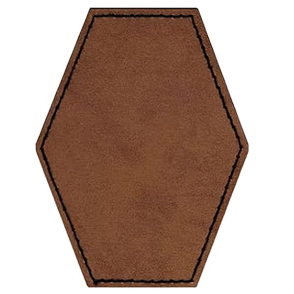 Leatherette Patch - Hexagonal - Vertical