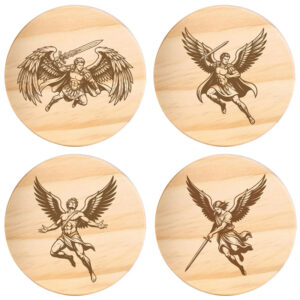 Angel Coasters - Pine Wood - Set of 4