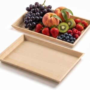 Wood Serving Trays 17x13 x 1.25" Deep